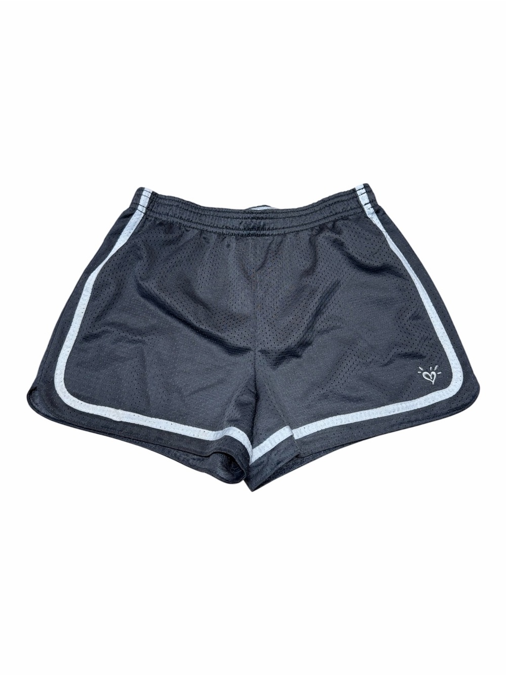 Justice Girls Gray Athletic Running Shorts Size 14 Mesh Performance Activewear